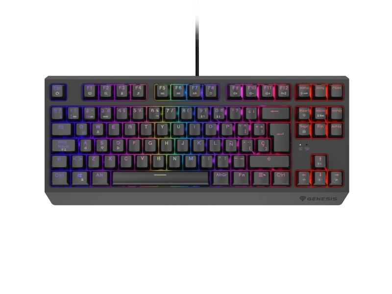 Genesis Thor 230 TKL Teclado Gaming Mecanico - Hot Swappable - RGB - Otemu Red -Disposicion Española - Color Negro