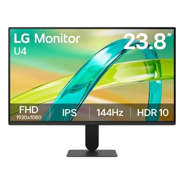 LG U4 Monitor 23.8" IPS FullHD 144Hz HDR10 FreeSync - Respuesta 5ms - 16:9 - HDMI, VGA - VESA 100x100mm