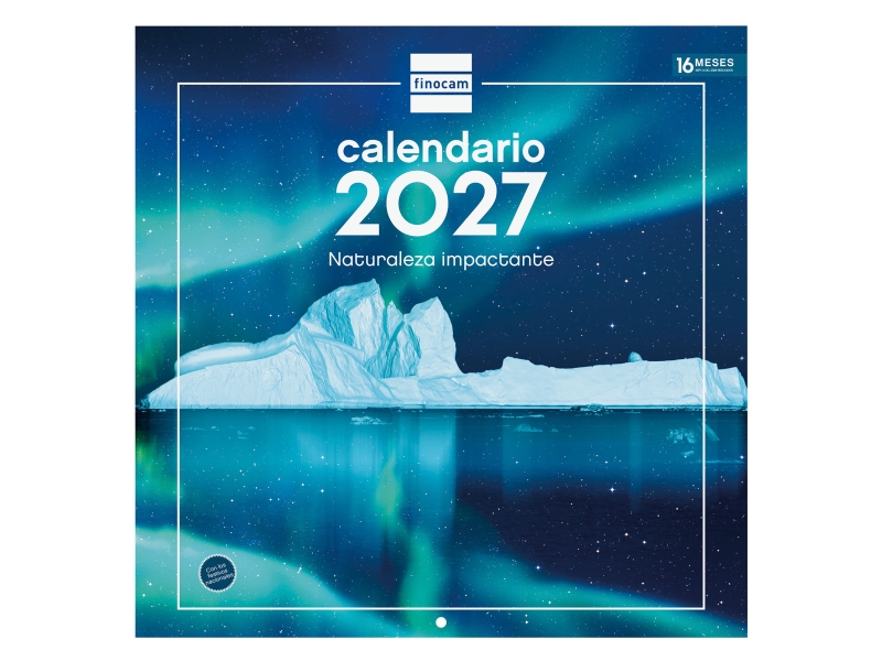 Finocam Naturaleza Calendario de Pared - 16 Meses 26/27 - Mes Vista - 300x300mm - Papel de 170g/m2 - Imagenes Tematicas Surtidas - Espacio para Notas