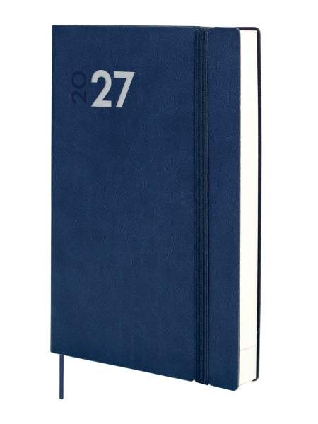 Finocam Dynamic Mara Agenda Profesional - Anual 2027 - 1 Dia por Pagina - Formato Y11 - 165x240mm - Goma Elastica - Tapa Blanda de PU - Esquinas Microperforadas - Papel de 80g/m2 - Color Azul