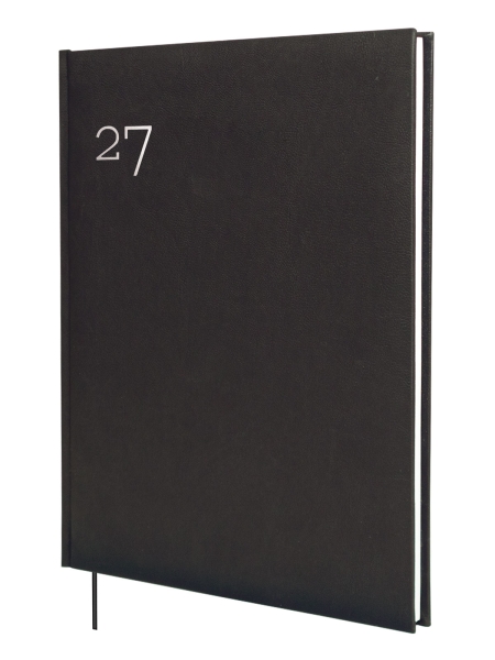 Finocam Dynamic Milano Agenda Profesional - Anual 2027 - Semana Vista Vertical - Formato Y12 - 210x270mm - Cinta Punto - Tapa Dura Acolchada - Esquinas Microperforadas - Papel de 80g/m2 - Color Negro
