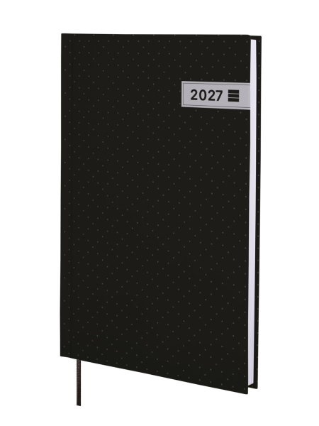 Finocam Dynamic Porto Agenda Profesional - Anual 2027 - Semana Vista Vertical - Formato Y10 - 140x204mm - Tapa Dura de Carton Forrado - Esquinas Microperforadas - Papel de 80g/m2 - Color Negro