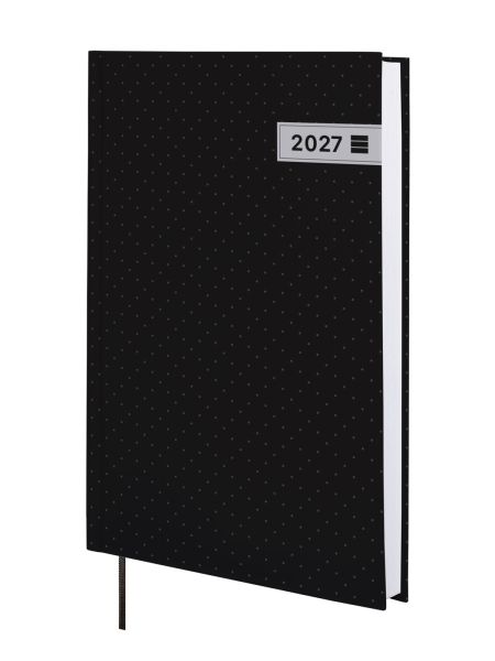 Finocam Dynamic Porto Agenda Profesional en Catalan - Anual 2027 - 1 Dia por Pagina - Formato Y10 - 140x204mm - Tapa Dura de Carton Forrado - Esquinas Microperforadas - Papel de 80g/m2 - Color Negro