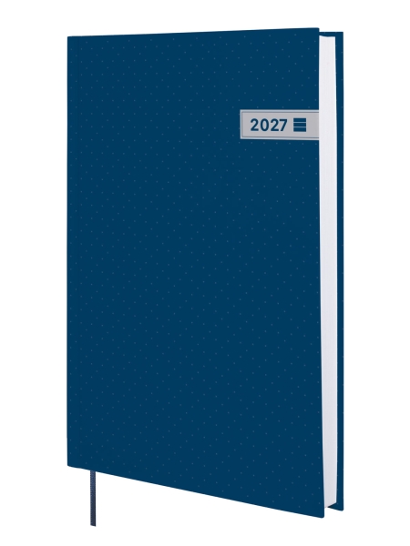 Finocam Dynamic Porto Agenda Profesional - Anual 2027 - 1 Dia por Pagina - Formato Y11 - 165x240mm - Cinta Punto - Tapa Dura de Carton Forrado - Esquinas Microperforadas - Papel de 80g/m2 - Color Azul