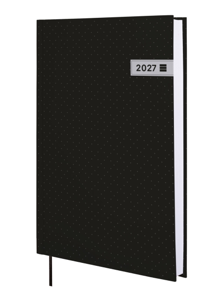 Finocam Dynamic Porto Agenda Profesional - Anual 2027 - 1 Dia por Pagina - Formato Y11 - 165x240mm - Cinta Punto - Tapa Dura de Carton Forrado - Esquinas Microperforadas - Papel de 80g/m2 - Color Negro