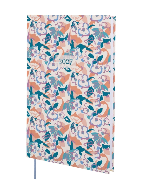 Finocam Dynamic Porto Design Agenda Profesional - Anual 2027 - Semana Vista Vertical - Formato Y10 - 140x204mm - Tapa Dura de Carton Forrado - Esquinas Microperforadas - Papel de 80g/m2 - Color Malva