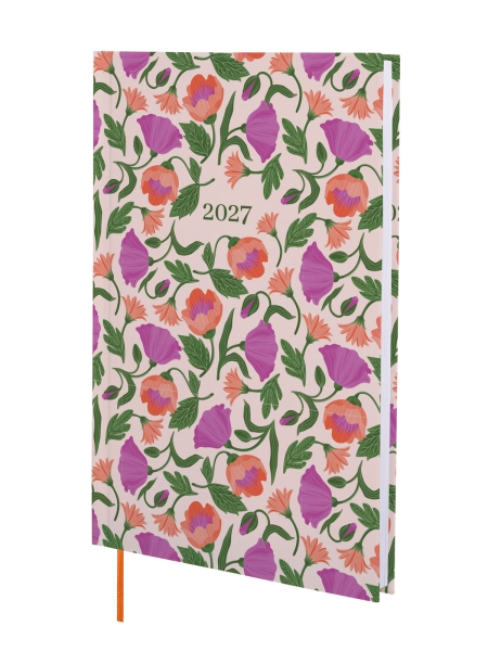 Finocam Dynamic Porto Design Camila Agenda Profesional - Anual 2027 - Semana Vista Vertical - 140x204mm - Tapa Dura de Carton Forrado - Esquinas Microperforadas - Papel de 80g/m2 - Multicolor