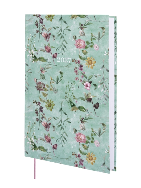 Finocam Dynamic Porto Design Botanic Agenda Profesional - Anual 2027 - 1 Dia por Pagina - Formato Y10 - 140x204mm - Tapa Dura de Carton Forrado - Esquinas Microperforadas - Papel de 80g/m2 - Multicolor