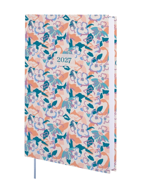 Finocam Dynamic Porto Design Agenda Profesional en Catalan - Anual 2027 - 1 Dia por Pagina - Formato Y10 - 140x204mm - Tapa Dura de Carton Forrado - Esquinas Microperforadas - Papel de 80g/m2 - Color Malva