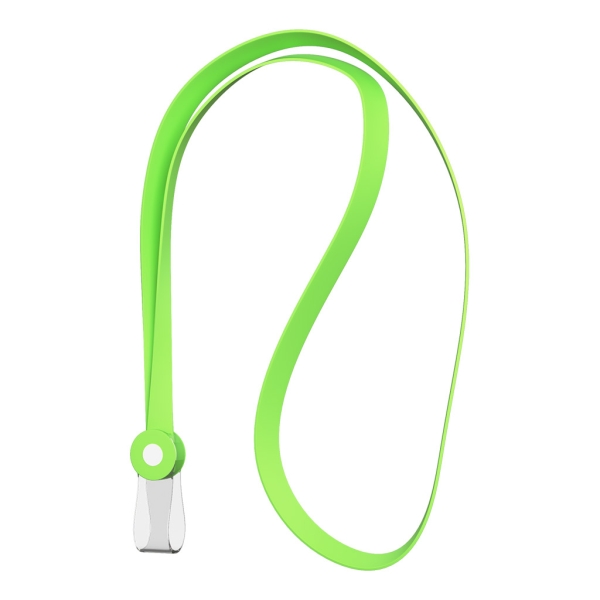ErichKrause Colgante para Funda de Tarjeta - Silicona - 12mm de Ancho - 40cm de Largo - Color Verde