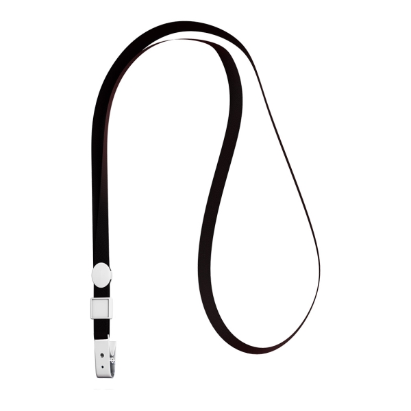 ErichKrause Colgante para Funda de Tarjeta - Cordon de Poliester - 10mm de Ancho - 38cm de Largo - Color Negro