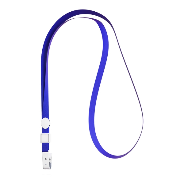 ErichKrause Colgante para Funda de Tarjeta - Cordon de Poliester - 10mm de Ancho - 38cm de Largo - Color Azul