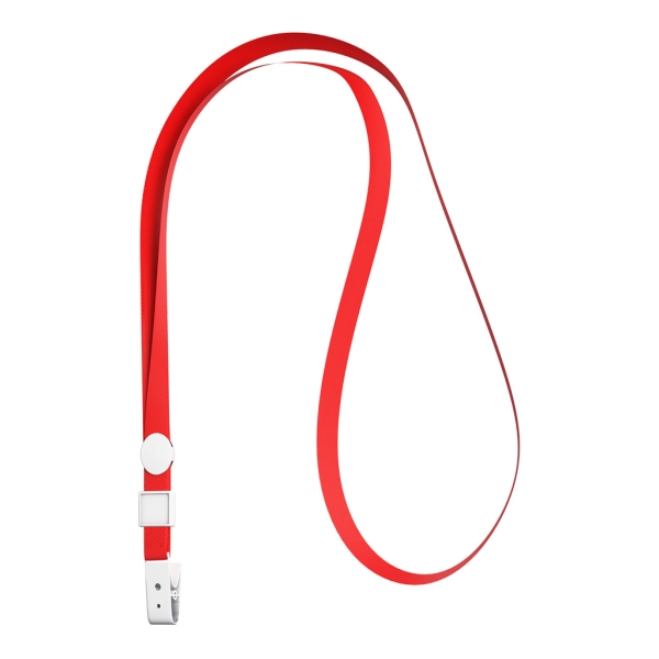 ErichKrause Colgante para Funda de Tarjeta - Cordon de Poliester - 10mm de Ancho - 38cm de Largo - Color Rojo