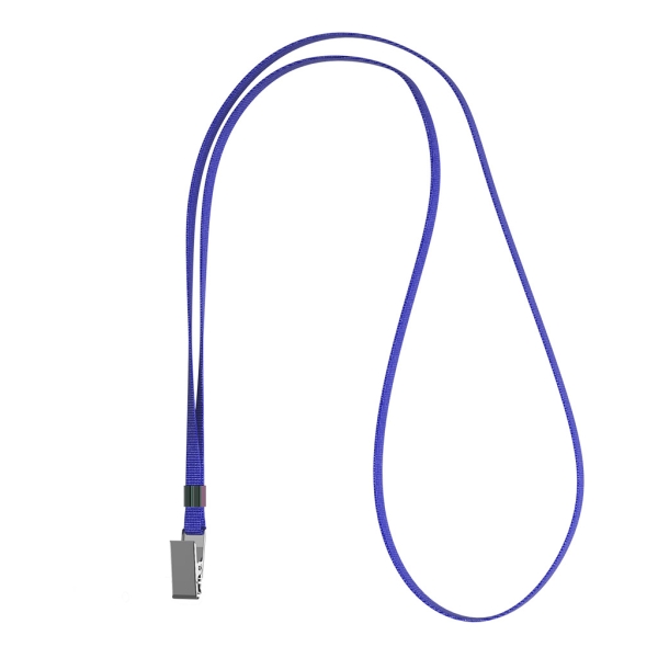 ErichKrause Colgante para Funda de Tarjeta - Cordon de Poliester - 12mm de Ancho - 42cm de Largo - Color Azul