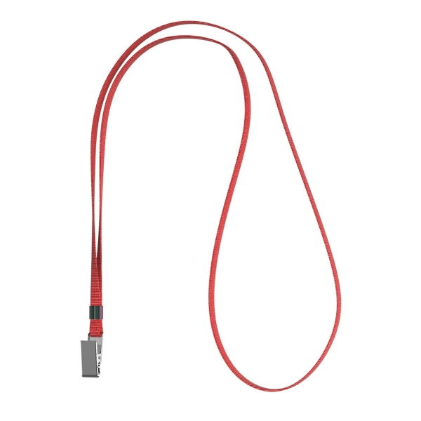ErichKrause Colgante para Funda de Tarjeta - Cordon de Poliester - 12mm de Ancho - 42cm de Largo - Color Rojo
