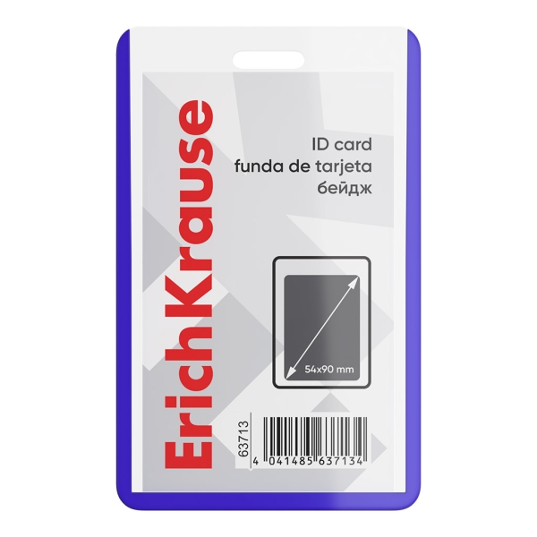 ErichKrause Funda para Tarjeta - Orientacion Vertical - PVC - Formato 54X90mm - Color Azul
