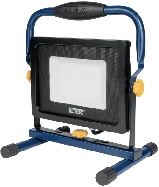 Rapid The Painter+ Foco LED 5000 Lumenes - Luz Blanca Fria 6000 Kelvin - Cristal Esmerilado - Ideal para Pintar y Empapelar - Cable de 2.5m - Color Azul/Negro