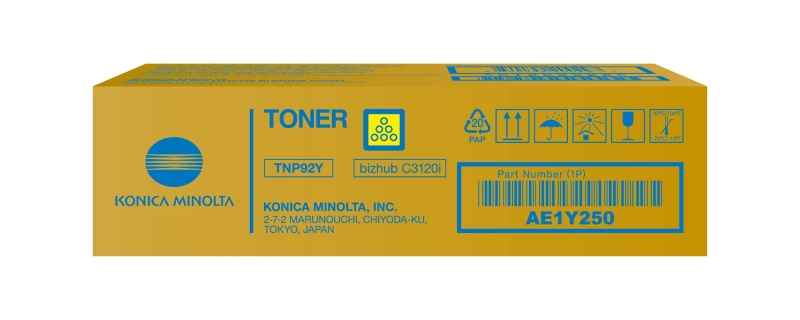 Konica Minolta TNP92 Amarillo Cartucho de Toner Original TNP92Y/AE1Y250
