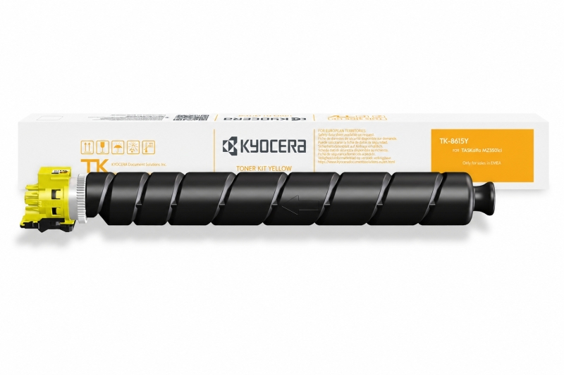 Kyocera TK8615 Amarillo Cartucho de Toner Original - 1T0C2LANL1/TK8615Y