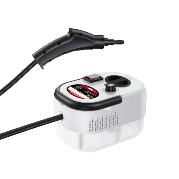 XO CF47 Limpiadora de Vapor - 1500W - Temperatura 110ºC - Deposito 1200ml - Caudal de Vapor 45-60g/min - Calentamiento 30s - 6 Posiciones - Vapor Continuo 25min - 205x147x141mm - Color Blanco y Negro