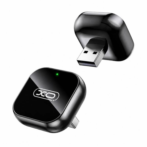 XO CZ026 Conversor CarPlay Inalambrico - USB-A - USB-C - Vinculacion Automatica - Solo iPhone - Conexion Inalambrica - Color Negro