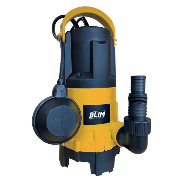 Blim 3 en 1 Bomba Sumergible - Potencia 750W - Caudal 14.000L/h - Elevacion 7.5m - Solidos Ajustables 1/5/25mm - IPX8 - Cable 10m - Aguas Limpias y Sucias - Color Amarillo y Negro