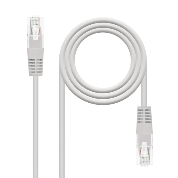 Nanocable Cable de Red - Cat.6 - Longitud 25m - UTP - AWG24 - Conductor OFC - Latiguillo RJ45 - Color Gris