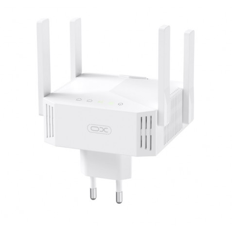 XO TX01 Repetidor WiFi - Doble Banda 2.4 y 5GHz - 300Mbps en 2.4GHz - 867Mbps en 5GHz - Antena Externa Omnidireccional - Enchufable - Color Blanco