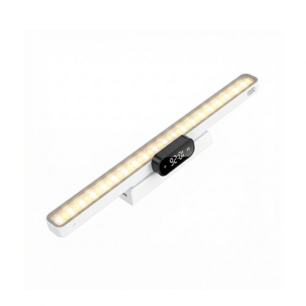 XO OZ18 Lampara de Escritorio Magnetica - Bateria 3600mAh - 3 Temperaturas de Color - 3000K / 4500K / 6500K - Brillo Ajustable - Inalambrica - 420x50x40mm - Color Blanco