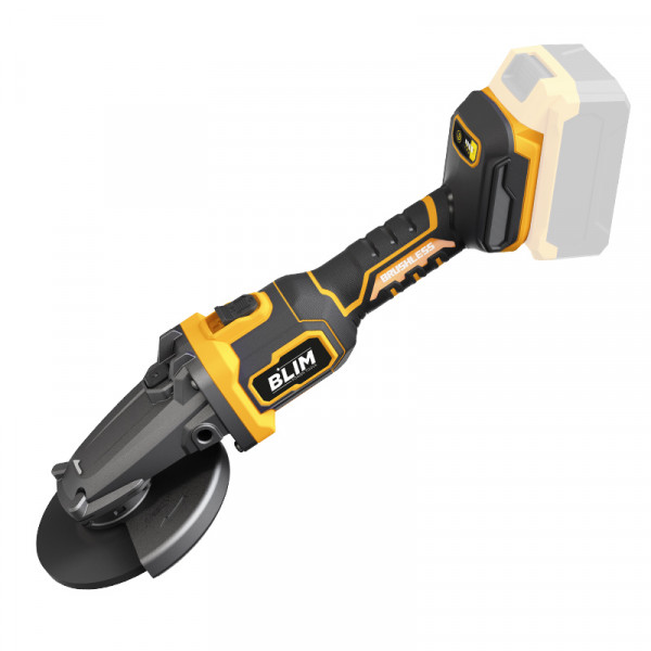 Blim Serie Pro Radial - 115/125mm - Velocidad Variable hasta 8500rpm - Motor sin Escobillas - Freno Electrico - Arranque Suave - Funcion Antirreinicio - Maletin de Transporte - Color Amarillo y Negro