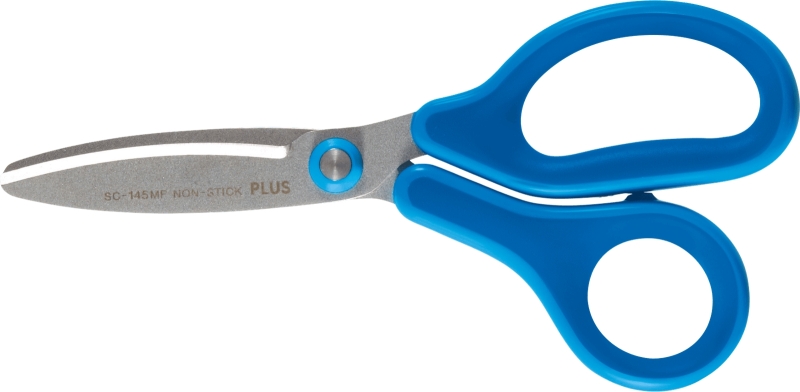 Plus Fitcut Curve Kids Tijera Escolar 14.5 cm - Hojas Curvas - Punta Redondeada - Ergonomica - Uso Diestro - Color Azul