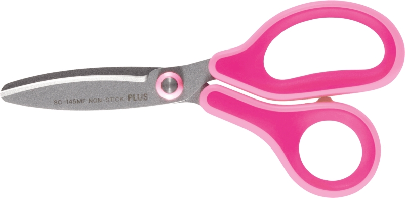 Plus Fitcut Curve Kids Tijera Escolar 14.5 cm - Hojas Curvas - Punta Redondeada - Ergonomica - Uso Diestro - Color Rosa