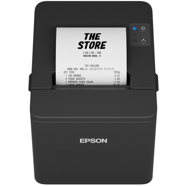 Epson TM-T20IV Impresora Termica de Recibos 80mm - Resolucion 203dpi - Velocidad 250mm - USB, RS-232 - Color Negro