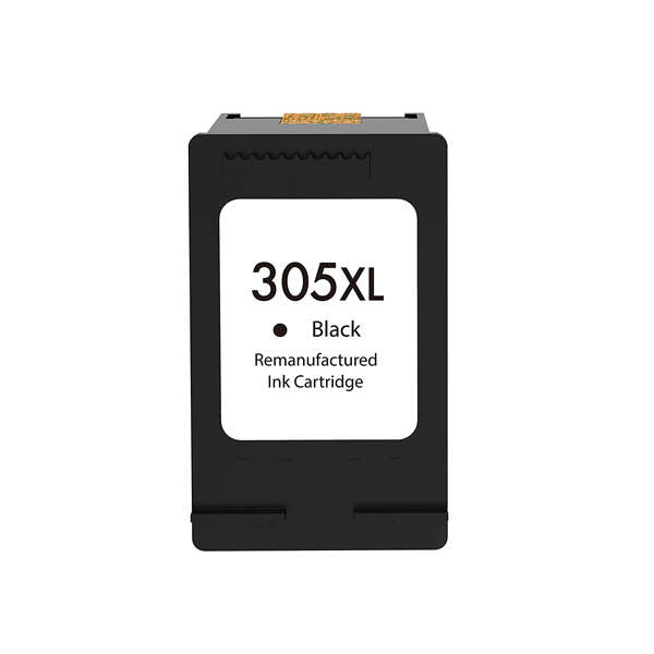 Remanufacturado HP 305XL Negro Cartucho de Tinta - Muestra Nivel de Tinta - Reemplaza 3YM62AE/3YM61AE (Chip reforzado contra actualizaciones)