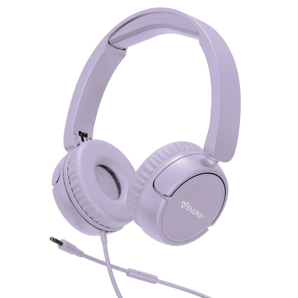 Energy Sistem Urban Auriculares con Cable - DeepBass - Diadema Extensible - Microfono Incorporado - Conexion Minijack 3.5mm - Color Lavanda