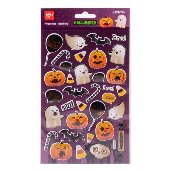Apli Kids Booo! Pack con 35 Pegatinas de Halloween - Perfectas para Decorar Cuadernos, Agendas, etc...