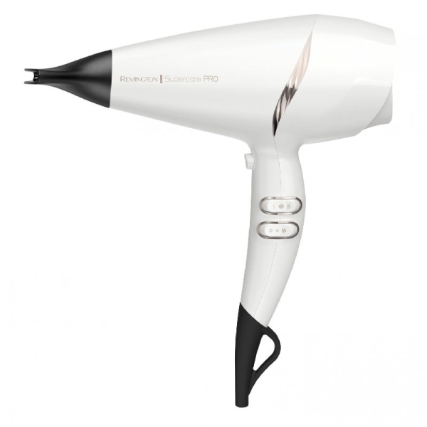 Remington Supercare Pro 2200AC Secador de Pelo 2200W - Boquillas Concentradoras - Motor AC Profesional - Color Blanco