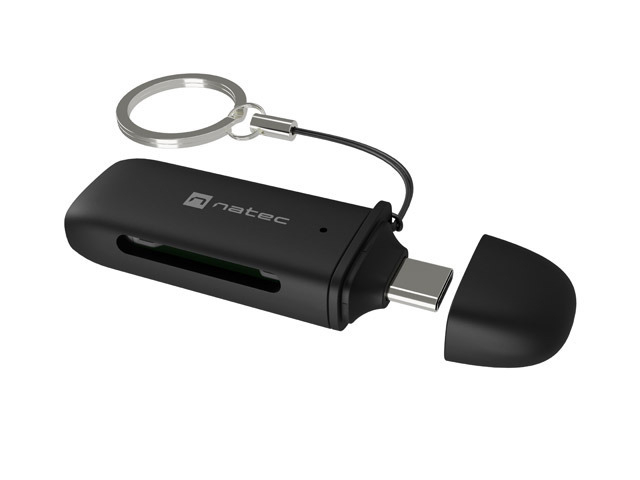 Natec Scarab C Lector de Tarjetas - SD,MICRO SD - USB-C - Color Negro