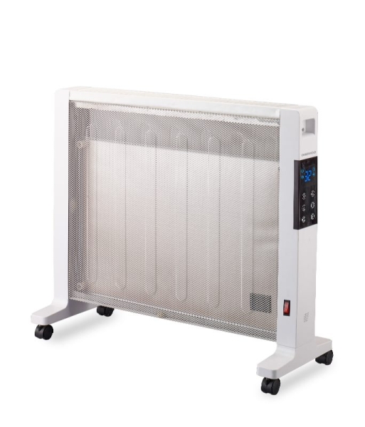 Daewoo DW9509 Radiador de Mica - Potencia 2000W - Mando a Distancia - Pantalla Digital Tactil - Termostato Regulable - 2 Niveles de Potencia - Ruedas - Asa de Transporte