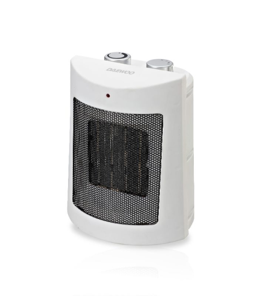 Daewoo DW9513 Calefactor Ceramico 1800W - Tecnologia PTC - 2 Niveles de Potencia - Termostato Regulable