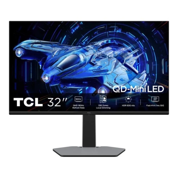TCL 32G64 Monitor 27" MiniLED - QHD - HDR600 - 180Hz - Respuesta 1ms - Vesa 100x100 - Color Gris