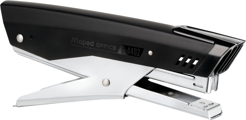 Maped E-4402 Grapadora Metalica de Tenaza - Hasta 25 Hojas - Admite Grapas 24/6 y 26/6 - Profundidad de 45mm - Color Negro