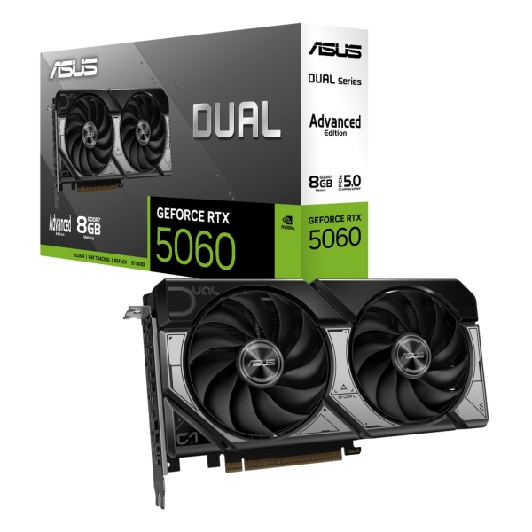 Asus GeForce RTX 5060 Dual OC Advanced Tarjeta Grafica 8GB GDDR7 Reflex 2 RTX AI DLSS4