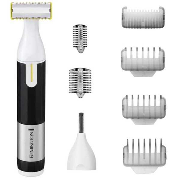 Remington Omniblade Perfilador Multifuncion Barba y Cuerpo - Cuchilla Alta Precision - Bateria Recargable - Apto para Ducha