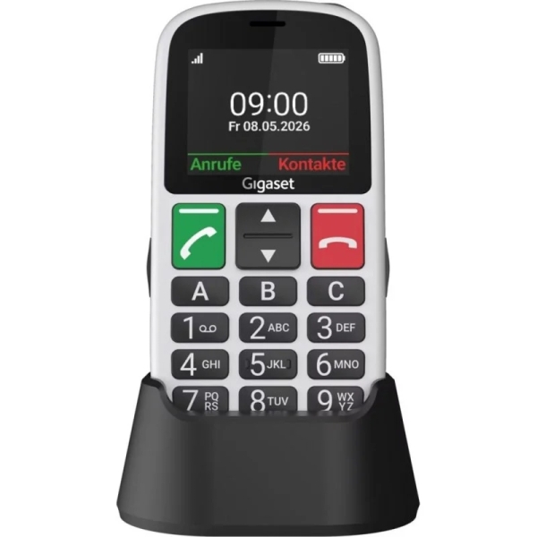 Gigaset GL30 Telefono Movil Para Mayores Pantalla 2.2" - Camara 0.3MP - Base de Carga - IP44 - Color Blanco