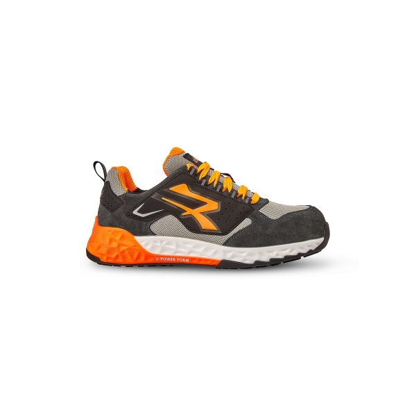 U-Power Red Stratos Jaime ESD Calzado de Seguridad - Talla 46 - Material U-KNIT Elastico Transpirable - Puntera NanoFiber Sin Metal - Plantilla Antipinchazos - Suela U-Power Foam con Banda de Rodadura HRO - Protección S1PS HI HRO FO SR - Color Naranja