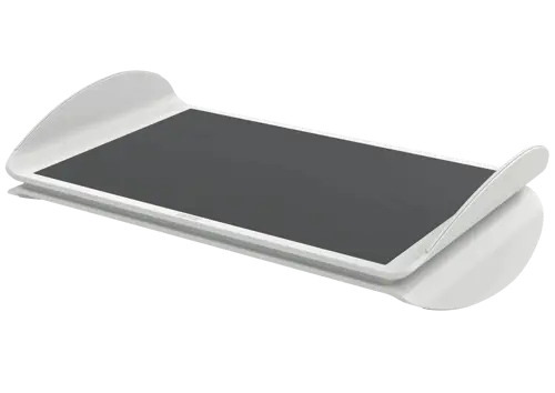 Leitz Ergo Reposapies Basculante Ergonomico - 2 Alturas - Una Plataforma Plana y otra Curva Antideslizante - Color Gris