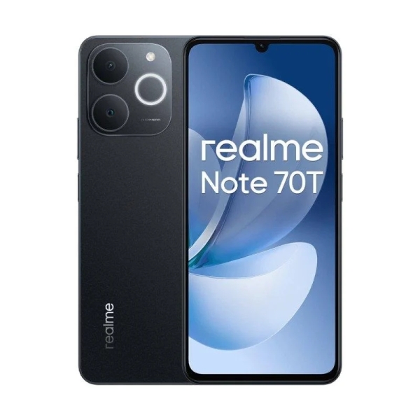 Realme Note 70T Smartphone Pantalla Amoled 6.75"- 90Hz - 4GB - 64GB - Bateria 6000mAh - Color Negro