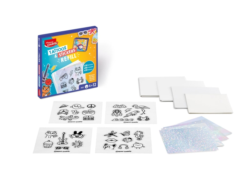 Maped Tattoos & Stickers Pack de Recarga - Para Niños a partir de 6 Años