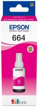 Epson T6643 Magenta Botella de Tinta Original - C13T664340